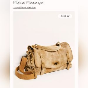 Free People Mojave Messenger studded suede crossbody bag